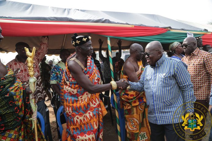 President-Akufo-Addo-interacting-with-some-of-the-Chiefs-at-Buem